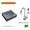 Ver imagem 3 de Kit Cuba Q440 com Torneira Luxo 1195 Metal 1/4 Volta Compace