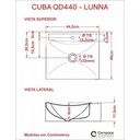 Ver imagem 5 de Kit Cuba Q440 com Torneira Luxo 1195 Metal 1/4 Volta Compace