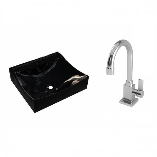 Kit Cuba Q440 com Torneira Luxo 1195 Metal 1/4 Volta Compace - 2