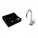 Ver imagem 2 de Kit Cuba Q440 com Torneira Luxo 1195 Metal 1/4 Volta Compace