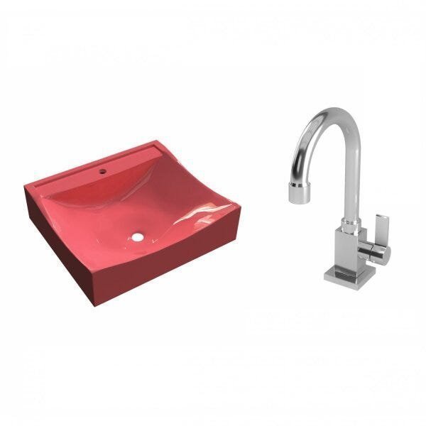 Kit Cuba Q440 com Torneira Luxo 1195 Metal 1/4 Volta Compace - 2