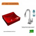 Ver imagem 3 de Kit Cuba Q440 com Torneira Luxo 1195 Metal 1/4 Volta Compace
