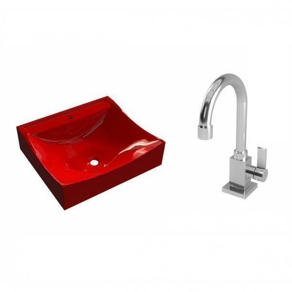 Kit Cuba Q440 com Torneira Luxo 1195 Metal 1/4 Volta Compace - 2