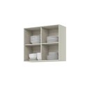 Ver imagem 5 de Armário Aéreo 2 Portas com Vidro Reflecta 80cm MDF Fineze Bege/Areia