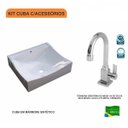 Ver imagem 3 de Kit Cuba Q440 com Torneira Luxo 1195 Metal 1/4 Volta Compace