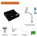 Ver imagem 3 de Kit Cuba Q440 com Torneira Pratika 1060 Metal e Válvula 1 Pol. Sifão Pvc e Flexível Compace