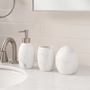 Ver mais imagens de Kit Lavabo Marmorizado Branco Luxo 3 Peças