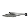 Ducha Vonu Articulada de Parede Quadrada Slim Black Matte 25x25 Inox - 1