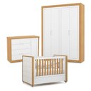 Ver imagem 1 de Quarto de Bebe 4 Portas Tutto New Freijó Branco Acetinado com Capitonê New Boucle - Matic