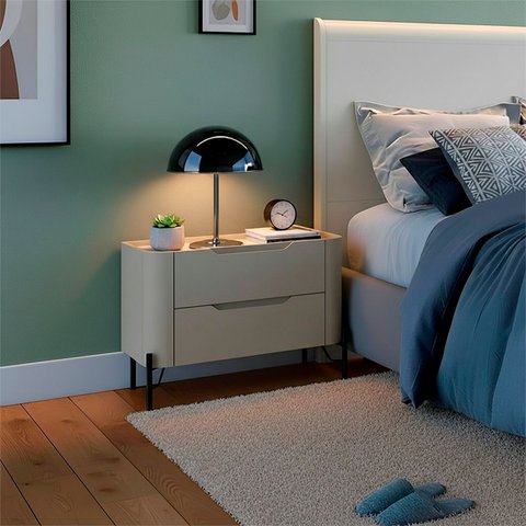 Mesa de Cabeceira 2 Gavetas L67,5 X A51cm Mdf