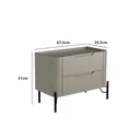 Ver imagem 3 de Mesa de Cabeceira 2 Gavetas L67,5 X A51cm Mdf