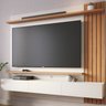 Painel Home Suspenso Para TV 70 Polegadas Juriti Off White Matte Freijo CLB - 2