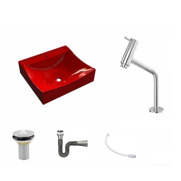 Kit Cuba Q440 com Torneira Pratika 1060 Metal e Válvula 1 Pol. Sifão Cromado e Flexível Compace - 2