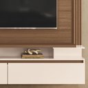 Ver imagem 6 de Painel Tv 65 Pol 181cm Bancada Suspensa Astor Castanho/off - Hb Móveis