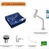 Kit Cuba Q440 com Torneira Pratika 1060 Metal e Válvula Click 1"b Sifão Pvc e Flexível Compace - 3
