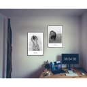 Ver imagem 2 de Quadro Decorativo Barcelona Leao Pb 60x90 cm