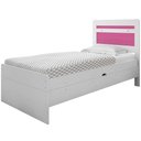 Ver imagem 2 de Cama Box Solteiro Baú Larissa com Colchão Espuma Branco e Rosa Framar