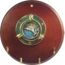 Ver imagem 1 de Porta Chaves Vigia Náutico Artesanal Iate Latão E MDF SAT Vigia Náutico Iate