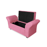 Kit Cabeceira Geovana com Baú Veneza Queen 160 Cm Suede Rosa Barbie - Incasa Decor - 4