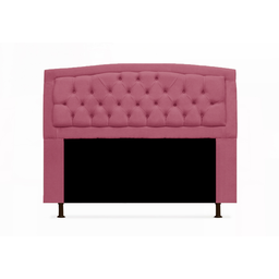 Kit Cabeceira Geovana com Baú Veneza Queen 160 Cm Suede Rosa Barbie - Incasa Decor - 2