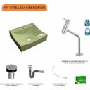 Ver imagem 3 de Kit Cuba Q440 com Torneira Pratika 1060 Metal e Válvula Click 1"b Sifão Cromado e Flexível Compace