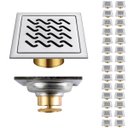 Ver imagem 2 de Ralo Inox 10x10 Kit 28 Uni Banheiro Anti Odor Retorno Seguro Higienico Quintal Anti Inseto Cozinha R