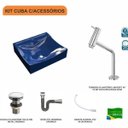 Ver imagem 3 de Kit Cuba Q440 com Torneira Pratika 1060 Metal e Válvula Click 1"g e Sifão Cromado e Flexível Compace