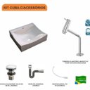 Ver imagem 3 de Kit Cuba Q440 com Torneira Pratika 1060 Metal e Válvula Click 1"g e Sifão Cromado e Flexível Compace