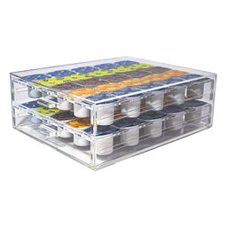 Suporte Acrílico Porta Cápsulas BBlend 2 Gavetas para 50 cápsulas Centauri Acrílicos PC-BB-50 - 2