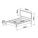 Ver imagem 2 de Cama Casal 152cm com Cabeceira em Palhinha Oslo Móvel na Caixa