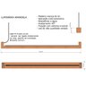 Luminaria de Parede Slim Arandela Linear Externa ou Interna Luz Decoração LED Branco Quente 110v - 3