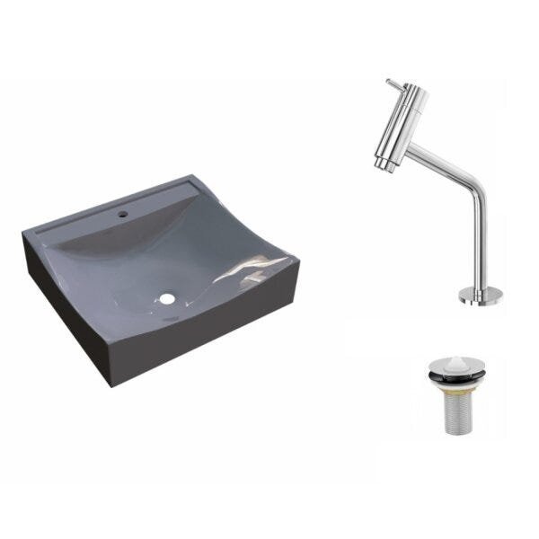 Kit Cuba Q440 com Torneira Pratika 1060 Metal e Válvula 1 Pol. Compace - 2