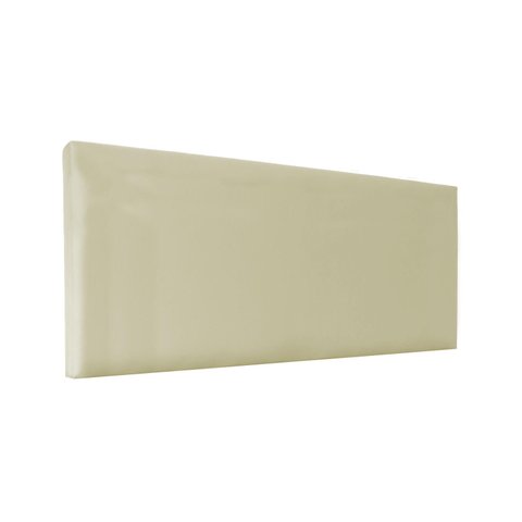 Cabeceira Estofada para Cama Luxo Lisa Clean Corino Rbl:solteiro Painel/bege