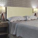 Ver imagem 2 de Cabeceira Estofada para Cama Luxo Lisa Clean Corino Rbl:solteiro Painel/bege