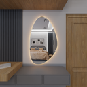 Ver imagem 7 de Espelho Orgânico Decorativo Lapidado com Led 70x50 Cm E02 para Sala, Quarto, Banheiro, 3000k 220v