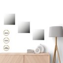Ver imagem 4 de Kit 3 Espelhos Multiuso Lapidado Quadrado 30cm Diam. Fita Dupla Face