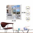 Ver imagem 3 de Kit 3 Espelhos Multiuso Lapidado Quadrado 30cm Diam. Fita Dupla Face