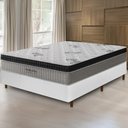 Ver imagem 1 de Cama Box Branca + Colchão Casal Ortho Pro Firme Espuma D33 Pillow Paparazzi 138x188x70cm