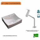 Ver imagem 3 de Kit Cuba Q440 com Torneira Pratika 1060 Metal 1/4 Volta Compace