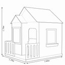 Ver imagem 4 de Casinha de Brinquedo Artesanal Janela Lateral Versátil com Cortinas Mdf Azul/branco L12 - Criança Fe