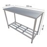 Mesa Inox 120x50x85cm Aço Inoxidável Alta Durabilidade - 3