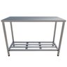 Mesa Inox 120x50x85cm Aço Inoxidável Alta Durabilidade - 1