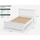 Ver imagem 3 de Cama Solteirão Madeira Maciça - Ecoconfort Branco