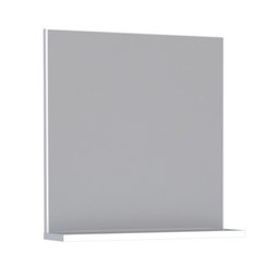 Conjunto Gabinete Banheiro com Espelho em Madeira Ônix Preto/branco - Cozimax - 4