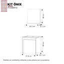Ver imagem 3 de Conjunto Gabinete Banheiro com Espelho em Madeira Ônix Preto/branco - Cozimax