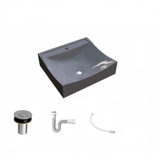 Kit Cuba Q440 com Válvula Click 1"B Pol. e Sifão PVC e Flexível Compace - 2