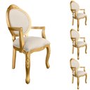 Ver imagem 1 de 4 Poltrona Entalhada com Braço Decorativa Imperatriz Luxo Trono Provençal Aréa Gourmet Leitura Linha