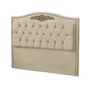 Ver imagem 1 de Cabeceira Casal King Size Estofada para Cama Box Maitê Veludo Bege