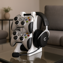 Ver imagem 2 de Suporte para Dois Controles e Headset com Design Compacto Ideal para Mesa Gamer ou Escritório - Bran