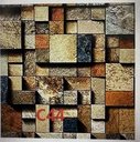 Ver imagem 1 de Painel Adesivo Espuma Blocos Ferrugem com 10 Peças C44